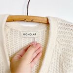 NICHOLAS • Camilla Cable Knit Cardigan wool alpaca Carnation cream ivory cropped White Photo 6