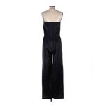 CEDRIC CHARLIER Designer Jumpsuit Black Satin Belted Strapless One Piece 8 NWT Photo 11
