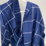 Madewell blue printed poncho scarf Photo 0