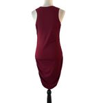 SheIn  Womens Maroon Ribbed Sleeveless Ruched Bodycon Tank Dress Casual Beach  S Photo 8