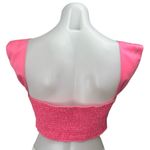 superdown Pink Sleeveless Smocked Notch Cami Camisole Tank Crop Blouse Top Sz M Photo 1