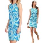 J. McLaughlin Belinda Blue Watercolor Paisley Sleeveless Sheath Dress Size 8 Photo 11