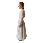Vintage Cachet by Bari Protas Cream Lace long sleeve circle skirt dress size S Photo 8
