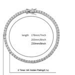 5mm round cubic zirconia 14k gold plated setting bracelet 7” Photo 3