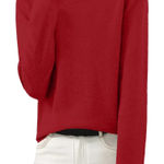 None New Red Long Sleeve Sweater M Photo 0