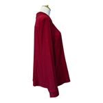 Petite Sophisticate  Rich Red Button-Down Shirt L LP Photo 4