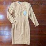NWT Vntg 80s Barrie Pace LTD Peach Linen Blend Midi Dress Cocktail Workwear Sz M Orange Size M Photo 10