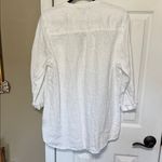 Nicole Miller  White 100% Linen Blouse Size XL Photo 3