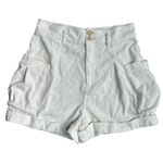 Free People  Canyon Moon White Corduroy Cargo Balloon‎ Shorts Size 8 Photo 2