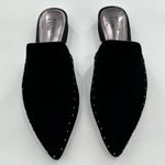 Bleecker and Bond  Black Studded Suede Leather Aurora Slip On Mules Photo 3