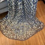 Mac Duggal NWOT  4908 High Neck Sleeveless Beaded Fringe Fitted Gown Platin Photo 9