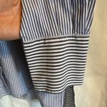 Free People  Lakehouse Shirt Striped Size Medium Tunic Style Button Front Coastal Photo 2