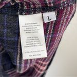 Cloth & Stone  Plaid Tunic Shirt Dress Long Sleeve Knit Blue Pink L Photo 8