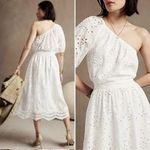 Banana Republic  Eyelet Maxi Skirt Floral Lined in New Off White Size LP NWT Photo 1