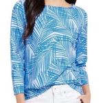 Vineyard Vines EUC Printed Sankaty Top Blue Size Large Photo 0