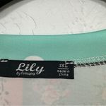 Lily Green Pink Floral Polka Dot Patchwork Blouse Womens 1X Boho Casual Spring Photo 4