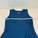 Betabrand  Faux-Wrap Dress Blue Opal Pockets Stretch Size L Photo 9