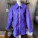 Apparis Stevie Faux Leather Coat Electric Purple Womens Size Small Photo 7