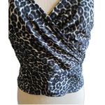 Socialite Gorgeous black leopard print wrap front top Photo 4