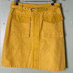 Marc by Marc Jacobs ‎ Yellow A Line Belted Button Down Cargo Pocket Skirt Size 8 Photo 0