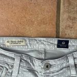 AG Adriano Goldschmied Stevie Grey & White Polka Dot Slim Straight Ankle Jeans Photo 2