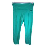 Athleta  Revelation Laser Cut Kelly Green Powervita 25" Leggings Pockets Size M Photo 1