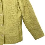 J.Jill  Green Silk Embroidered Lightweight Jacket Coat Photo 2