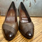 VTG 80’s Florsheim Two Tone Chocolate Brown Italian Leather Heels Size 9 Photo 1