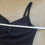 No Boundaries  Black Ribbed Bodysuit Spaghetti Strap Top Photo 4