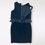 Armani Collezioni  Black Wool Peplum Knee Length Dress‎ Size 8 Photo 3