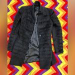 ALLSAINTS  Wool Alpaca Blend Fur Shield Coat Size 6 Italian Cloth Photo 3