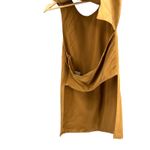 3.1 Phillip Lim  Silk Avant-Garde Sleeveless Top Brown Drape Overlay Size 6 Photo 2