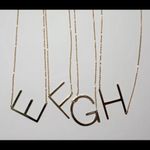 Gold Initial Pendant Necklace Letters A Photo 5