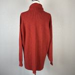 Free People Softly Structured Tunic Knit Oversized Sweater Size M Brick Red Photo 4