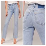 Abercrombie & Fitch The Ankle Straight Ultra High Rise 10 tall Photo 1