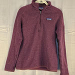 Patagonia Womens Burgundy 1/4 Zip Better Sweater Small Photo 0