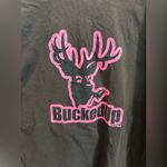 Gildan Women’s  Long Sleeve Tee XL Brown Pink BuckedUp Deer Photo 11