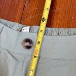 Halara  Womens Jogger Pants Mid Rise Pleated Pockets Cotton Twill Green Medium Photo 3