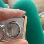 Pavoi 14k gold plated lightweight chunky silver open hoops 30mm Photo 1