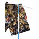 Kosi Bali‎ Multi Color Animal Print Big Cat Keyhole Elastic Waist Vacay Romper Black Size M Photo 7