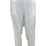 Chico's Chico’s Wide Leg Pants White Linen 2R 12 Career Quiet Luxury Bridal Office Photo 1