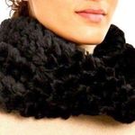 International concepts INC Black Twisted Heart Faux Fur Cowl Loop Scarf Photo 0