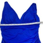 Liz Claiborne VTG Blue Ruched One Piece Swim Suite size 10 Photo 8