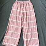 BeachLunchLounge  Pink and White tie-dyed Wide Leg Pants Photo 1