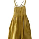 The Great Laurel Striped Midi Dress in Sunburst Stripes Yellow Sz M Photo 1