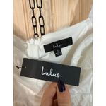 Lulus NWT  Notable Elegance White Mesh Floral Applique Bustier Midi Dress Size S Photo 2