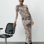 ZARA  Printed Tulle Dress Photo 1