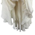 NWT NSF Niara Sz L Women's Short Sleeve Peasant Dress in White Size L Photo 5