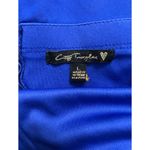 City Triangles  L Blue Chiffon Maxi Dress Strapless Cocktail Wedding Guest Party Photo 6