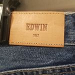 💕EDWIN💕 Cai High Waist Straight Leg Jeans Lumineer 100% Cotton Rigid 32 NWT Size undefined Photo 13